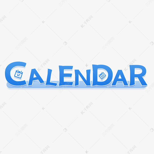 Calendar英文字体