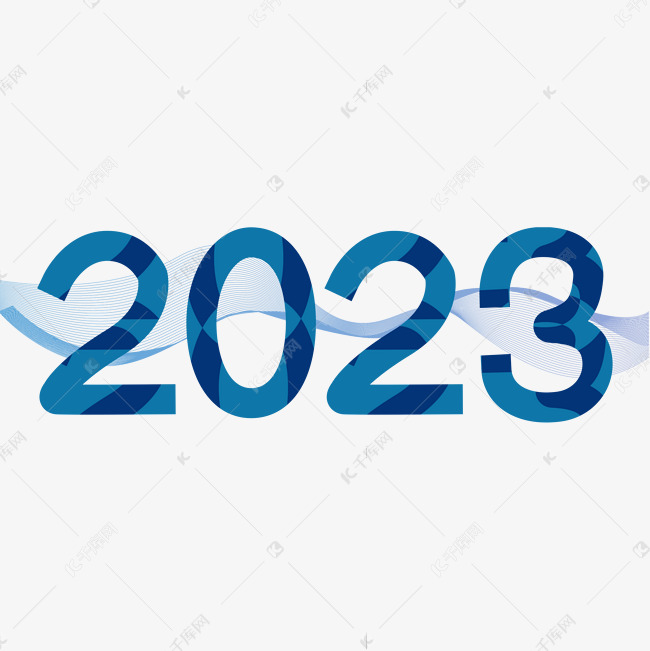 2023蓝色商务风创意艺术字