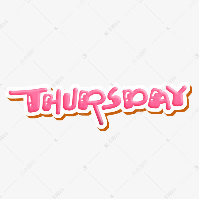 THURSDAY 星期四 字体设计