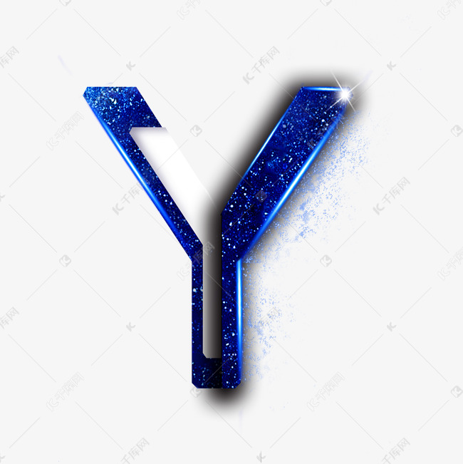 蓝色星空字母Y