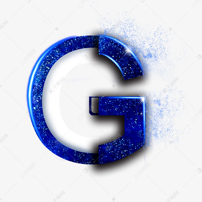 蓝色星空字母G