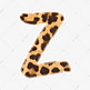 创意豹纹毛发字母Z