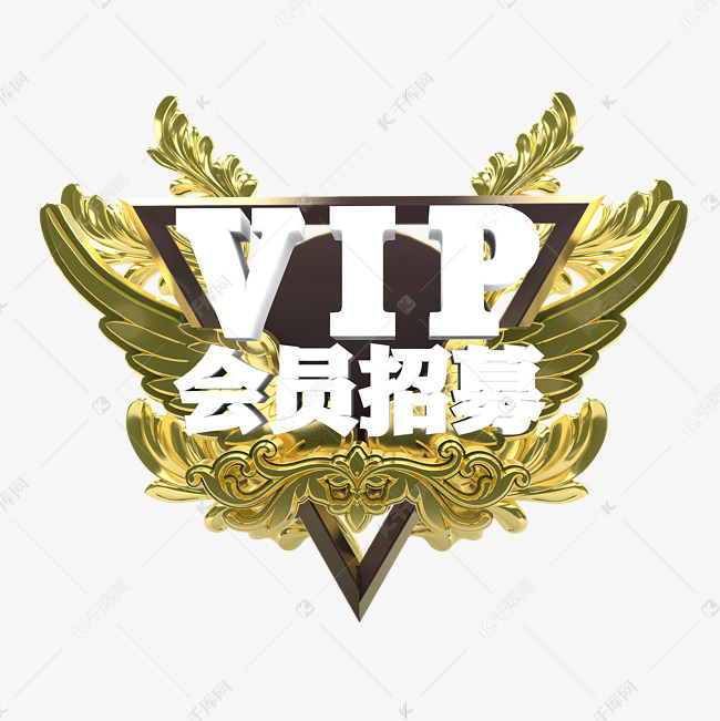 立体金色vip会员