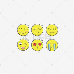 卡通人物图片_emoji卡通MBE风格手绘AI喜怒哀乐矢