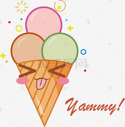 夏季冰淇淋可爱表情系列yammy