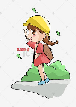 你长得真好看图片_开学季女孩风景真好