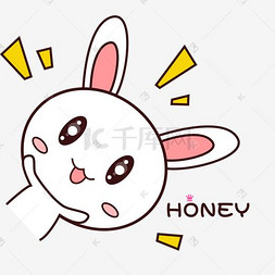 兔子q版卡通图片_粉嫩可爱小兔子表情包大眼睛