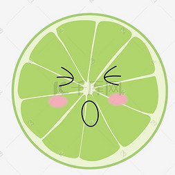 水果表情包图片_害羞的青柠檬表情包