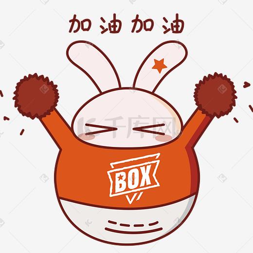 日常情绪卡通兔子表情包之加油
