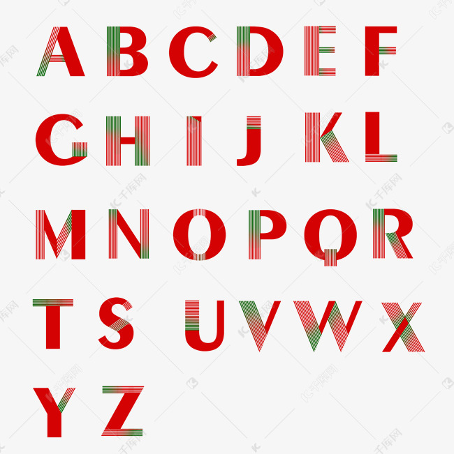 线性折叠创意字母