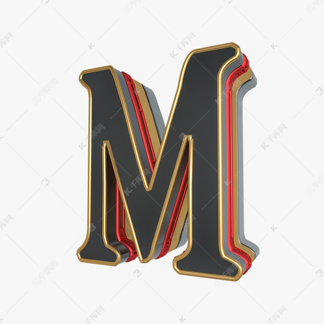 花朵字母m