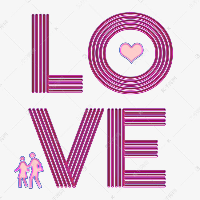 love玫瑰花字体