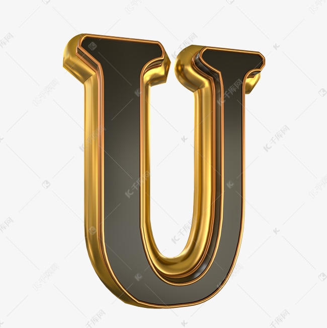千库艺术文字频道为创意蓝色火焰字母u艺术字体提供免费下载