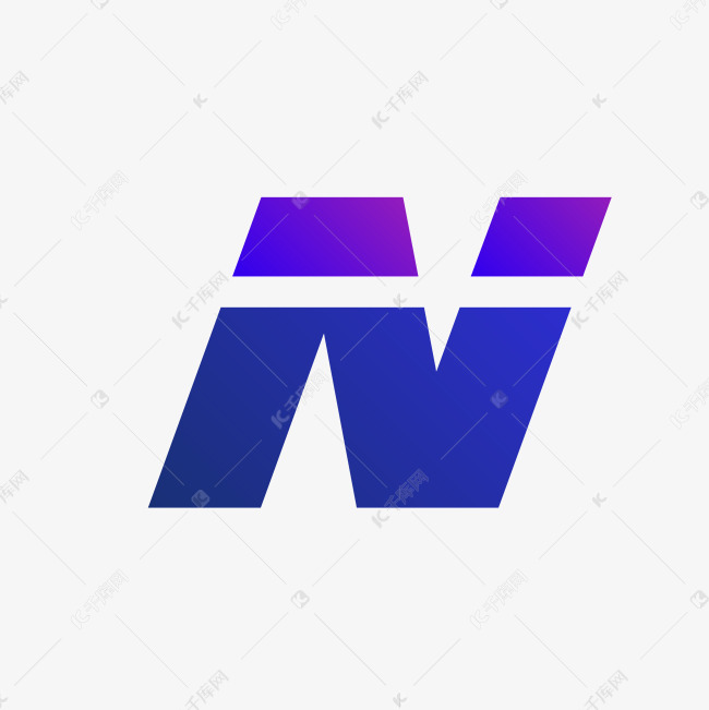 创意尖锐体字母n