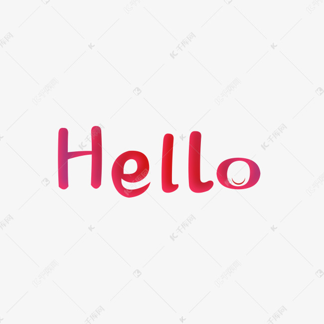 彩色系的hello英文字体