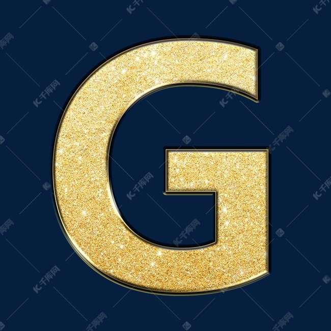 创意黑金金沙psd字母g