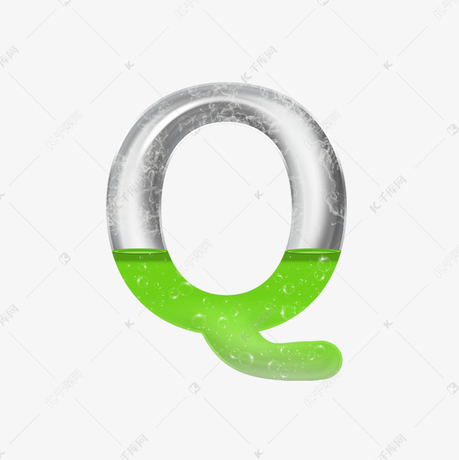 艺术字库 化学 化学试管实验字母q 字体来源:作者自己创作的艺术字体