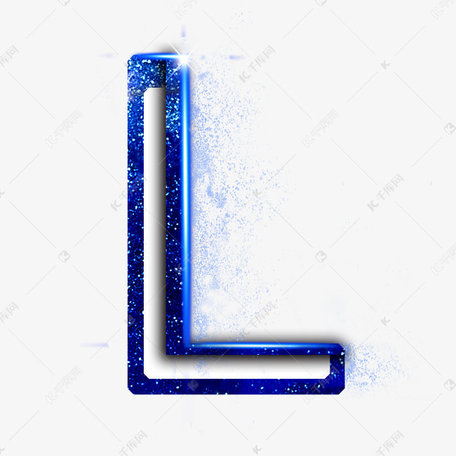 千库艺术文字频道为蓝色星空字母l艺术字体提供免费下载
