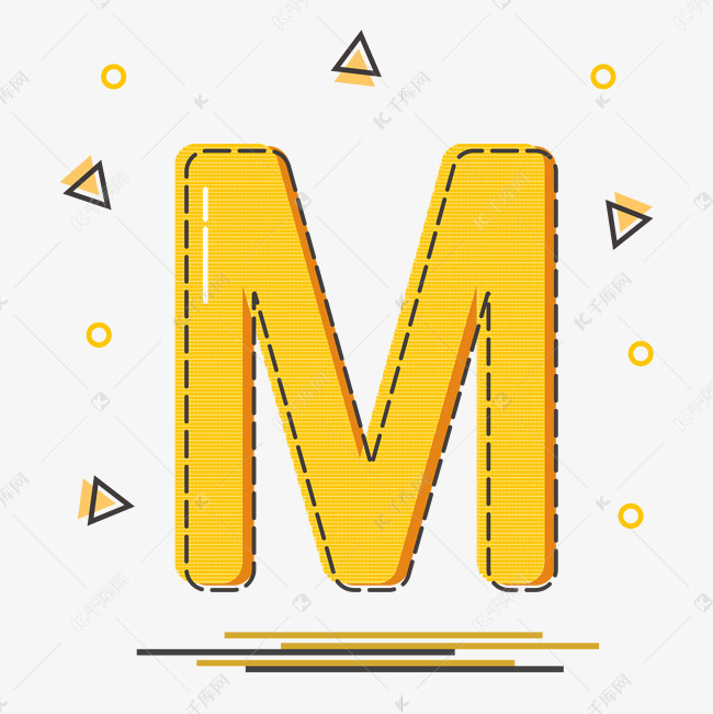 创意卡通字母m