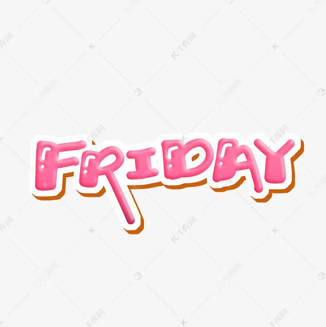friday 星期五 字体设计艺术字设计图片-千库网