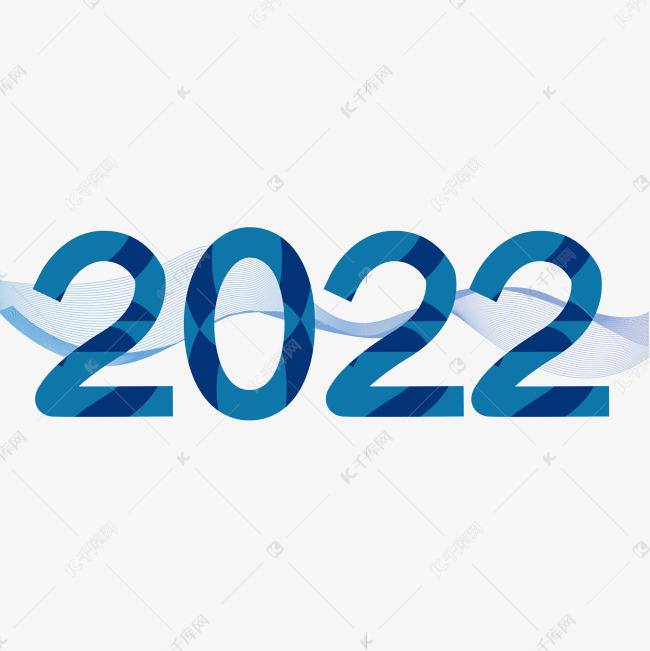 2022蓝色商务风创意艺术字