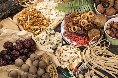 中药药膳药食红枣人参