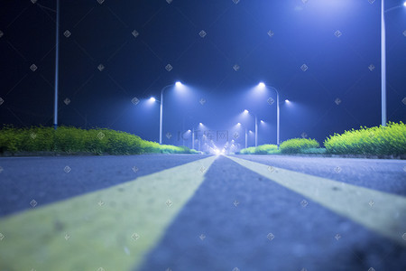 夜晚马路 灯光摄影2