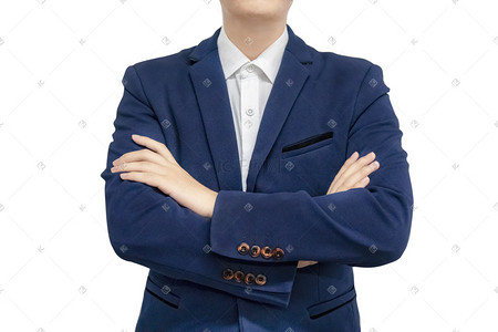 商务男士双手交叉