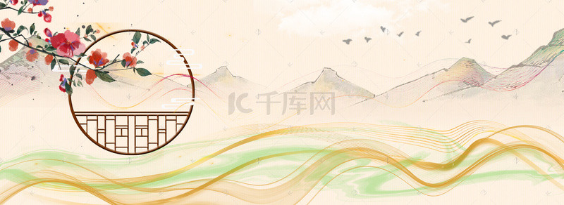 水墨古风意境背景图片-水墨古风意境背景素材图片-千