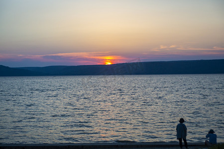 土耳其海面夕阳摄影图