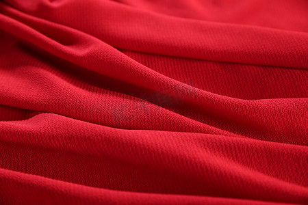 红色雪纺布料