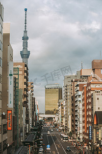 留学生活摄影照片_东京晴空塔一角摄影图