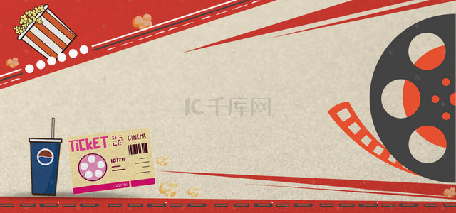 电影票复古背景图片-电影票复古背景素材图片-千库网