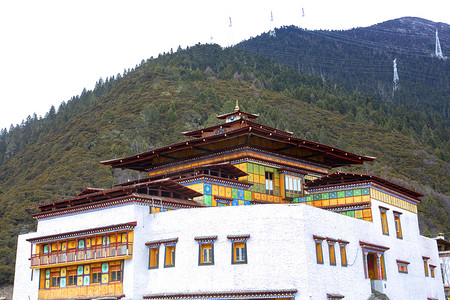 藏式摄影照片_西藏藏式建筑风景摄影图