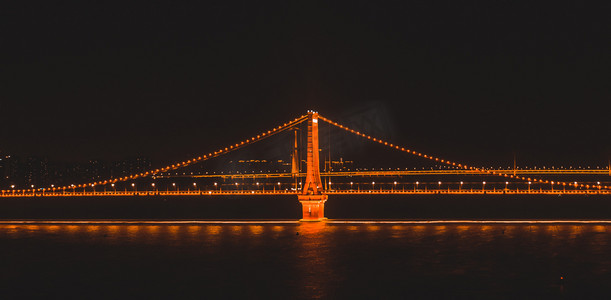鹦鹉洲大桥摄影照片_武汉鹦鹉洲大桥夜景摄影图