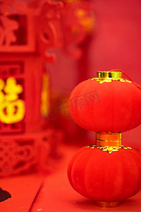 春节红色喜气摄影图