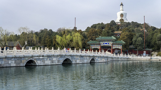 北海摄影照片_北海白塔高清风景图片摄影图