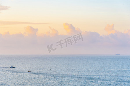 惠安海上日出风光摄影图