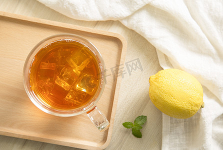 柠檬水果茶冷饮摄影图