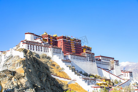 地图风景区图标摄影照片_西藏布达拉宫风景区摄影图