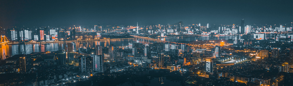 武汉城市夜景摄影图
