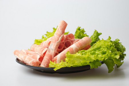 牛羊肉食物素菜摄影图