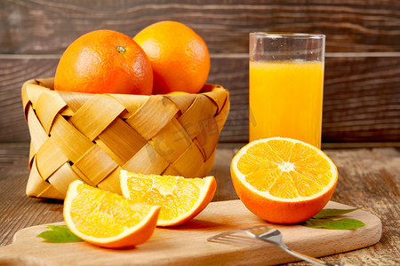 夏日果汁摄影照片_橙子摄影图