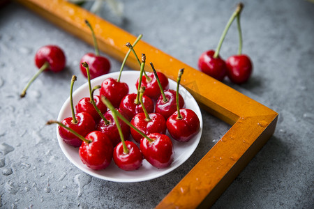 你好六月摄影照片_夏季樱桃摄影图