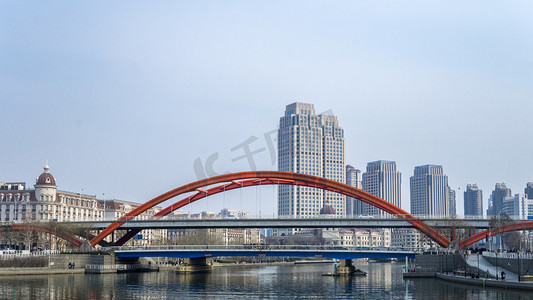城市风景系列之海河大桥摄影图