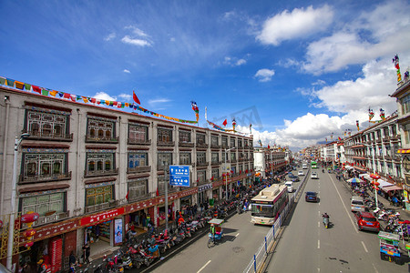 西藏特色建筑摄影图