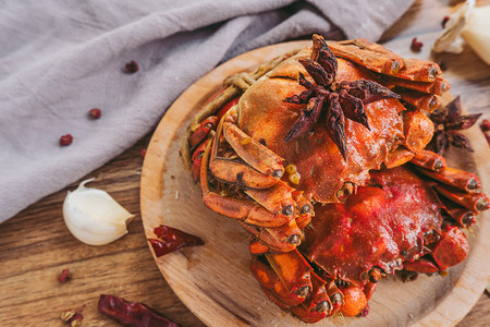 秋季美食摄影照片_新鲜螃蟹高清摄影图