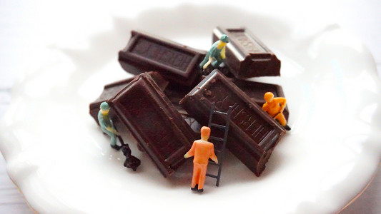巧克力工人摄影图
