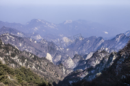 尧山山峰自然风光摄影图