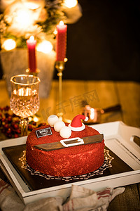 圣诞蛋糕摄影图